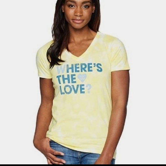 Life Is Good Tops - NEW| Life Is Good | Where's The Love | Tie Dye Tee